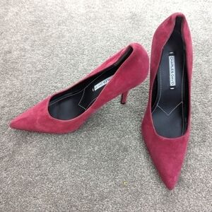 Charles David burgundy suede high heels size 8.5